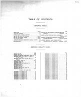 Table of Contents, Morgan County 1913